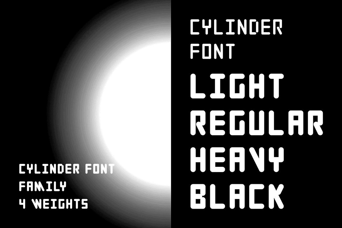 CYLINDER - Experimental Bold Modular Display Font