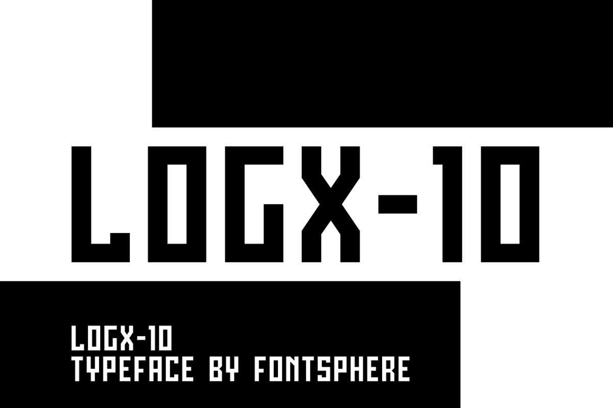 LOGX-10 Font Designed for Strong Headers Original Graphic Designs