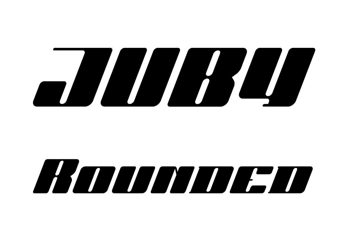 JUBY Rounded - Heavy Visible and Distinctive Display Font