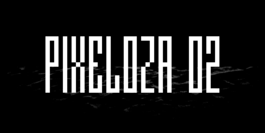 PIXELOZA-02 Pixelated Art Ultra Narrow Typeface