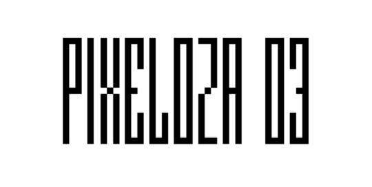 PIXELOZA 03 Pixel-Style Ultra-Narrow Grid-Based Display Typeface