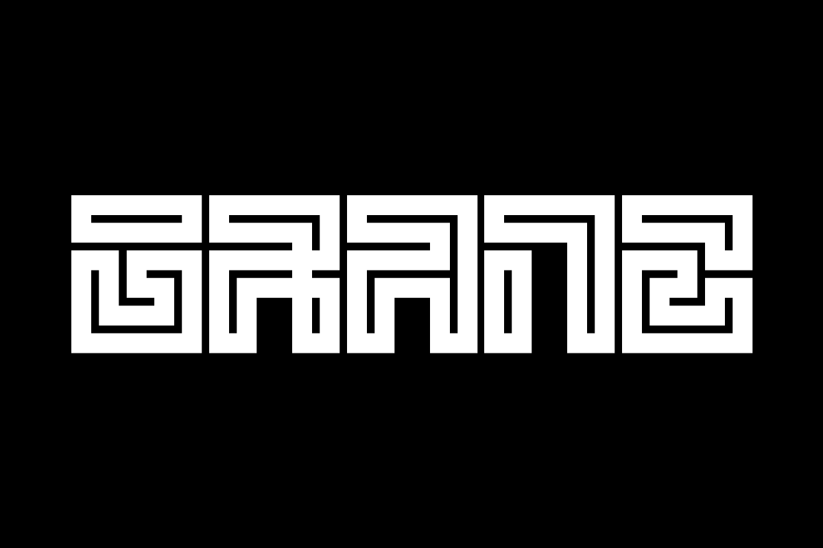 GRANE - Minimal Typeface Computer 8bit Pixel-Art Style