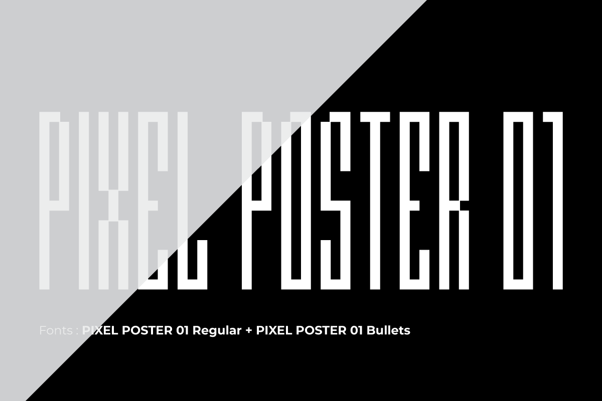 PIXEL Poster 01 - Pixel Font Family