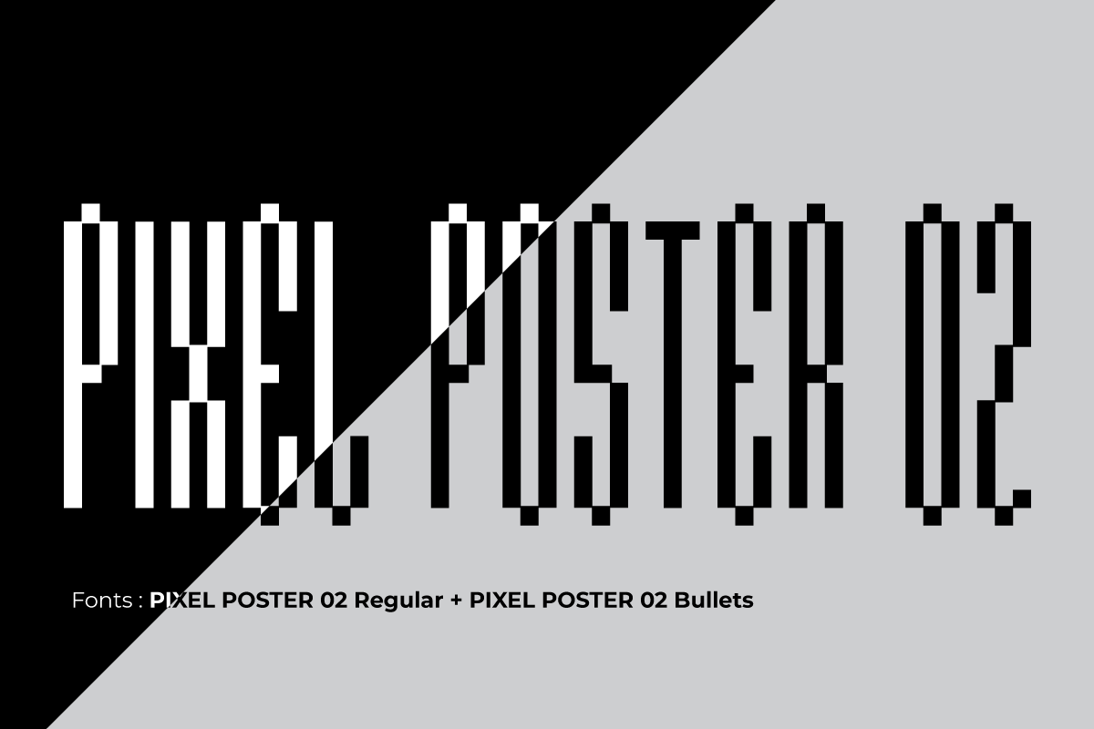 PIXEL Poster 02 - Pixelated Font Family