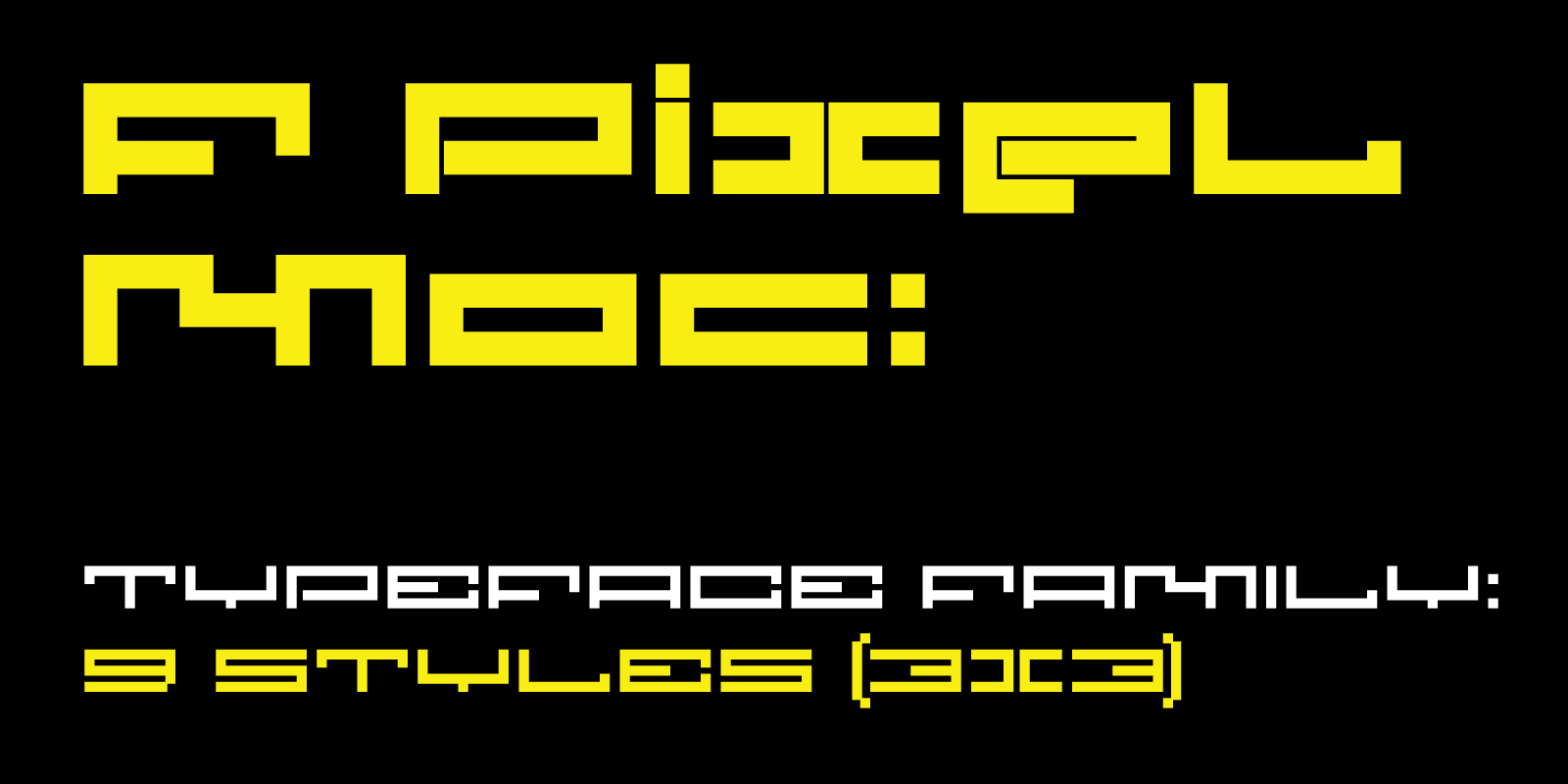 F Pixel Moc Tech Geometric Minimal Typeface
